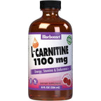 BlueBonnet Liquid L-Carnitine 1100mg Raspberry 8 Fluid Ounce front view bottle packaging