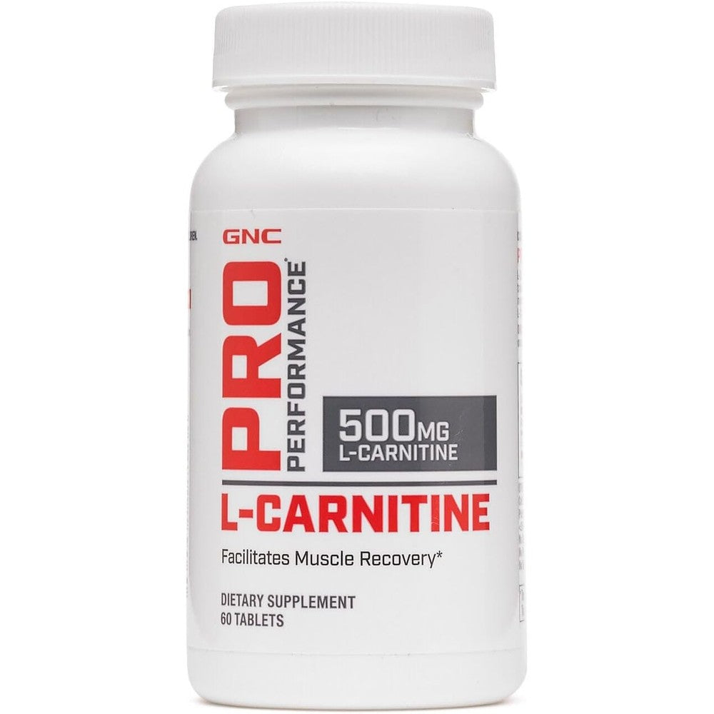 Gnc Pro Performance L-Carnitine 500mg front view bottle dietary supplement