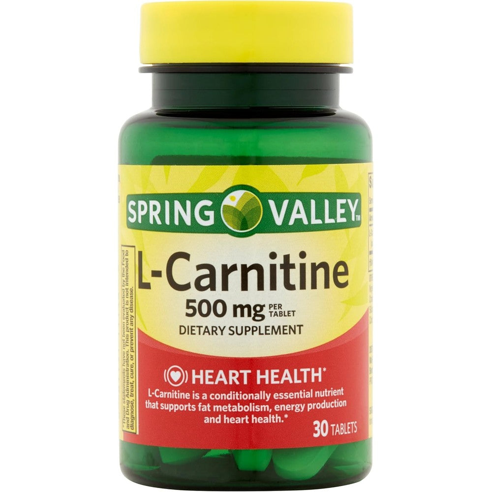 Spring Valley L-Carnitine supplement bottle front view health product