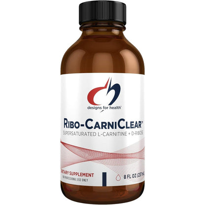 Designs for Health Ribo-CarniClear liquid supplement bottle front view