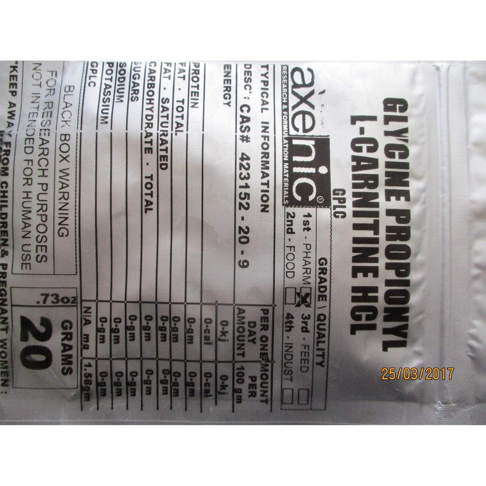 Funten Axenic Glycine Propionyl L-Carnitine Hcl Powder front view container