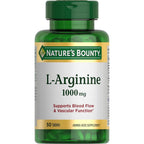 Nature's Bounty L-Arginine 1000mg front bottle view