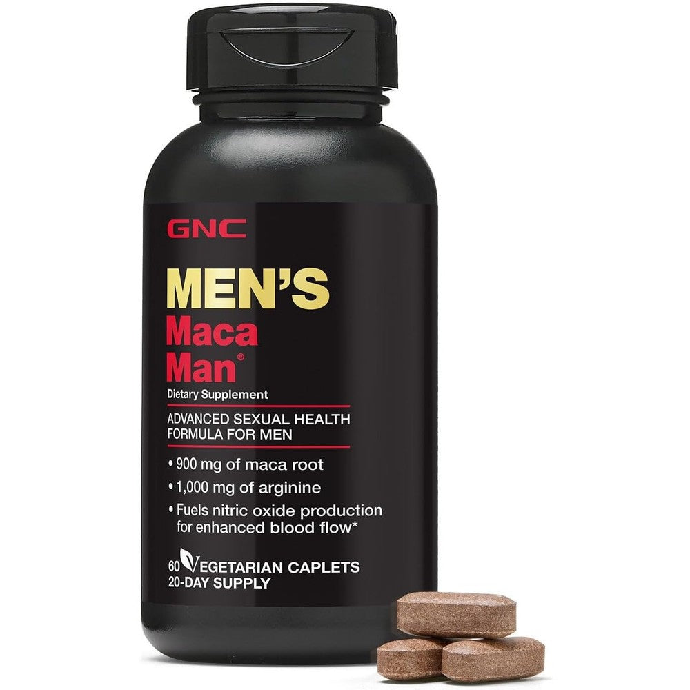 GNC Men's Maca Man bottle front view authentic supplement