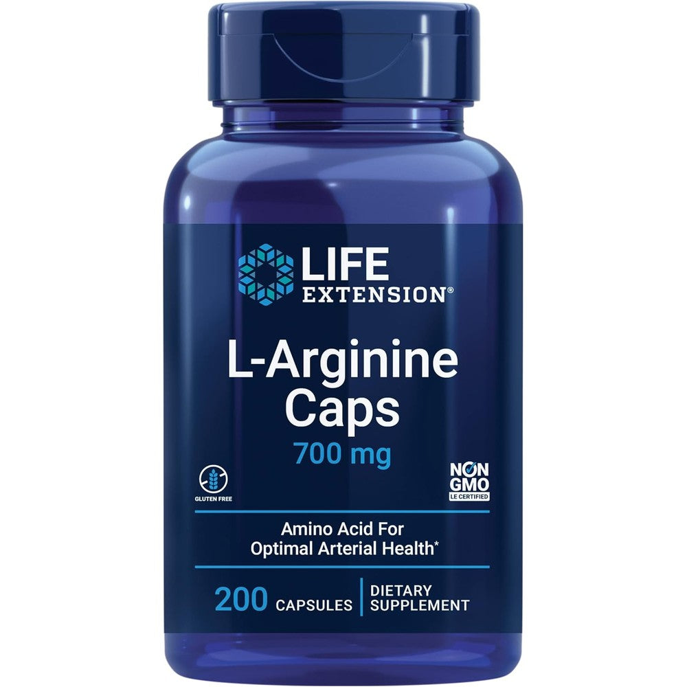 Life Extension L-Arginine Capsules 700mg bottle front view
