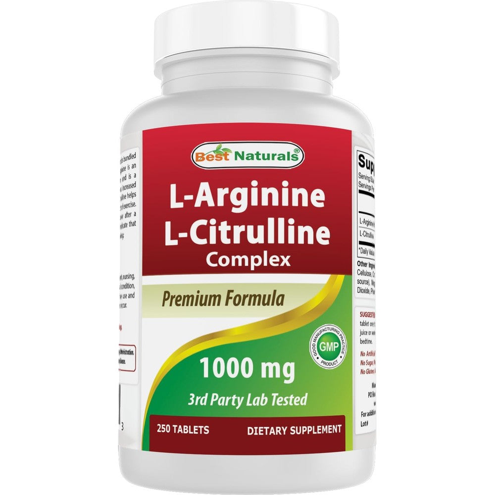Best Naturals L-Arginine L-Citrulline Complex bottle front view