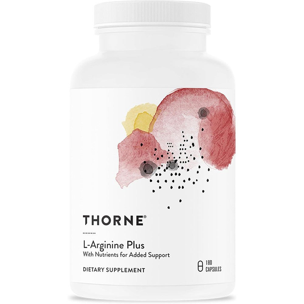 Thorne L-Arginine Plus sustained release bottle front view for heart health