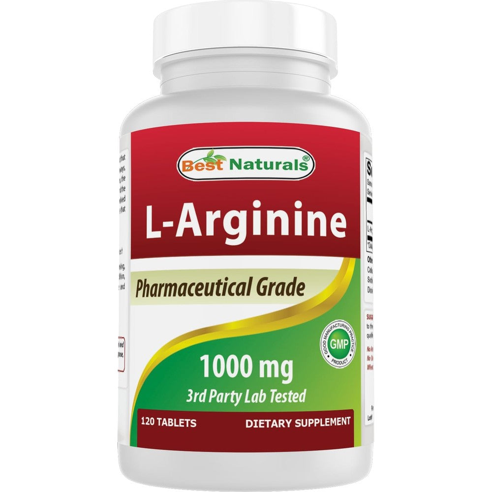 Best Naturals L-Arginine 1000 mg front view bottle