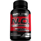 Hard Iron Labs nitric oxide booster front view supplement bottle