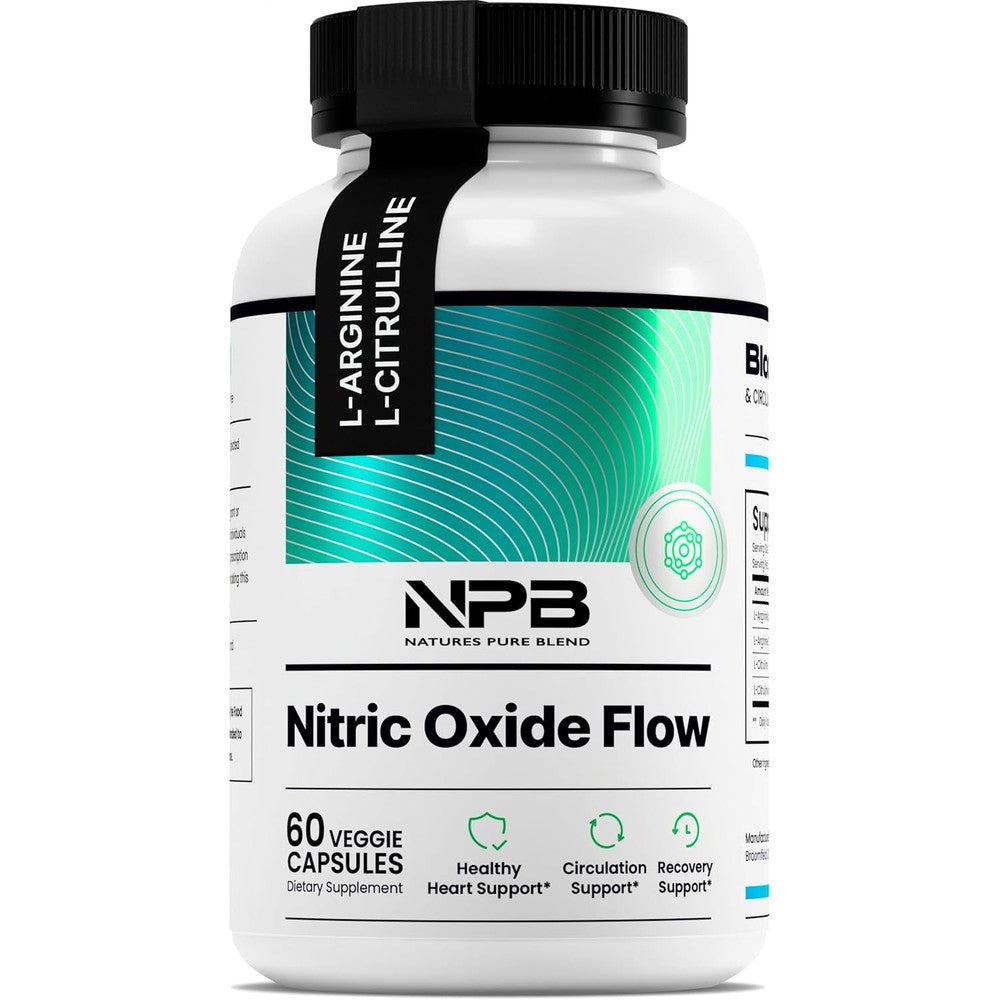 Nature's Pure Blend Nitric Oxide Booster front view bottle