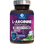 Nature's Peak L-Arginine Complex 1500mg front view bottle packaging