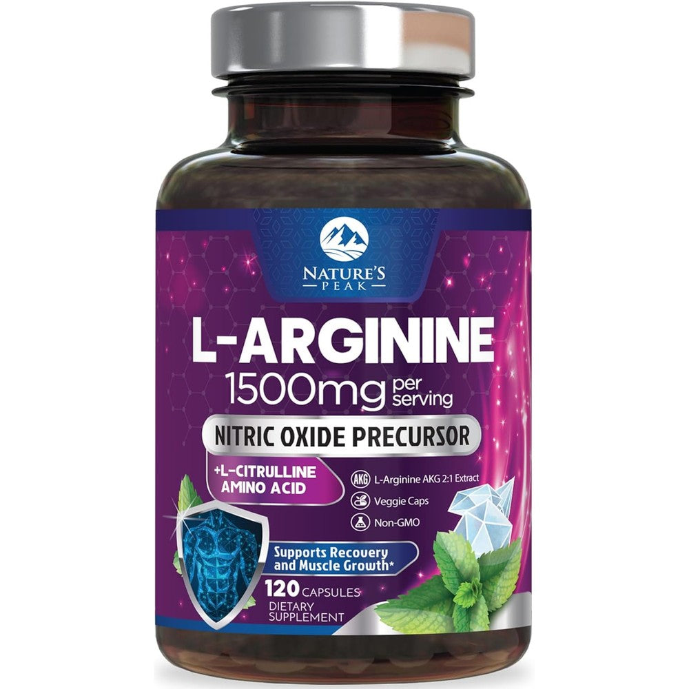Nature's Peak L-Arginine Complex 1500mg bottle front view