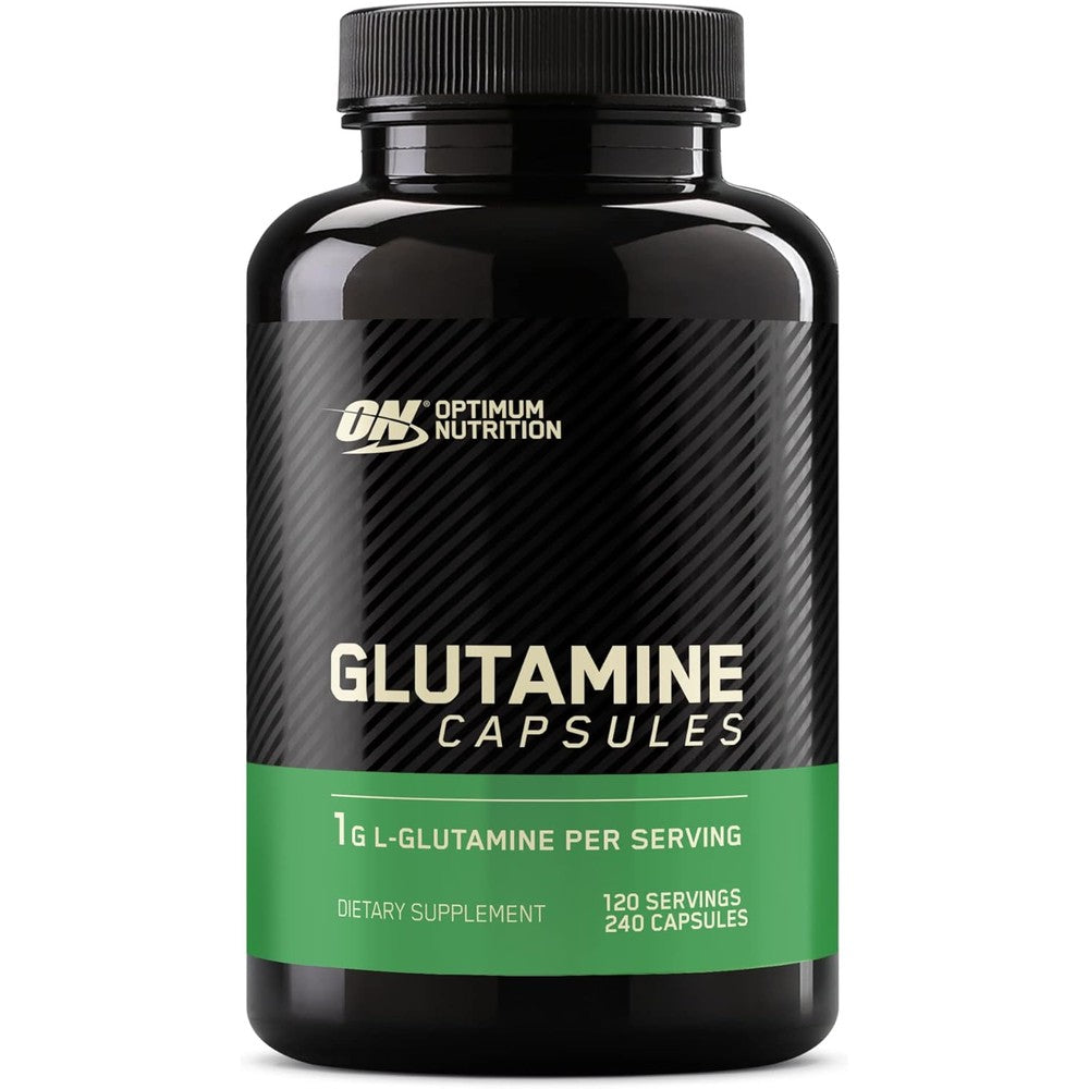 Optimum Nutrition L Glutamine 1000mg 240 capsules bottle for post workout muscle recovery