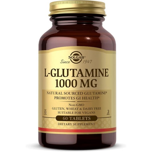 Solgar L-Glutamine 1000 mg 60 tablets for muscle and GI health
