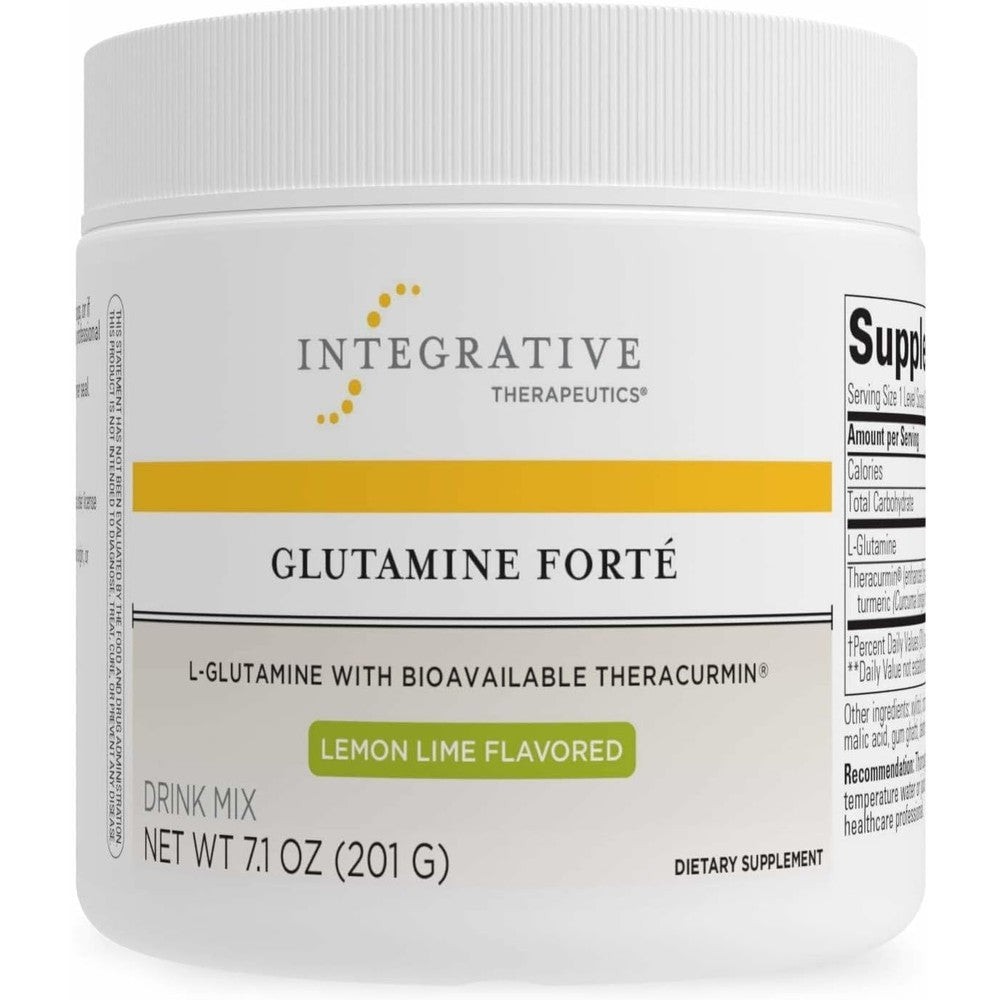 Integrative Therapeutics Glutamine Forte lemon lime powder front view