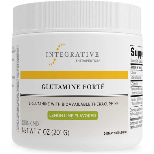 Integrative Therapeutics Glutamine Forte lemon lime powder front view