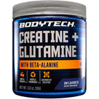 BodyTech creatine glutamine beta-alanine powder front view container
