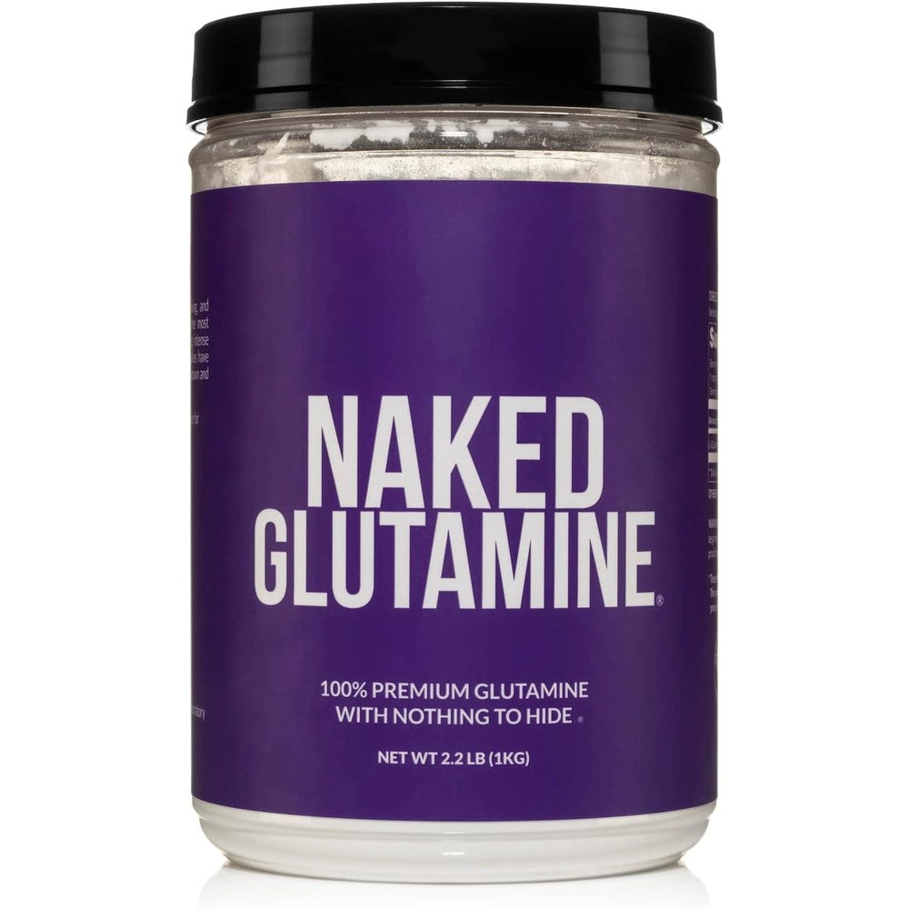 Naked Nutrition Pure L-Glutamine 1000g jar front view