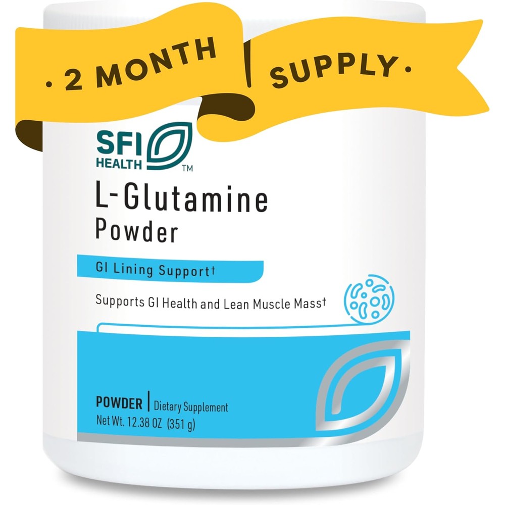 Klaire Labs SFI Health L Glutamine Powder front view packaging