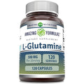 Amazing Nutrition L-Glutamine 500 Milligrams capsules bottle front view supplement