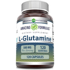 Amazing Nutrition L-Glutamine 500 Milligrams capsules bottle front view supplement
