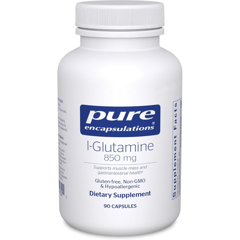 Pure Encapsulations L-Glutamine 850 mg front bottle view