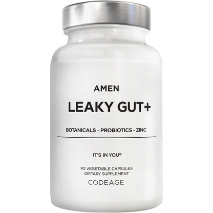 Amen Leaky Gut supplement bottle front view