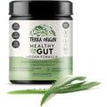Terra Origin Healthy Gut vegan formula front view supplement powder jar