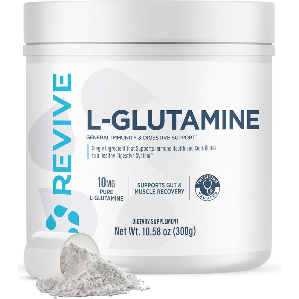 Revive MD Gut L-Glutamine Powder front view supplement container