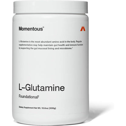 Momentous L Glutamine Powder tub with NSF Certified for Sport seal