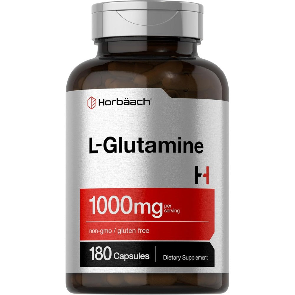 Horbäach L Glutamine 1000mg 180 capsules for muscle recovery support