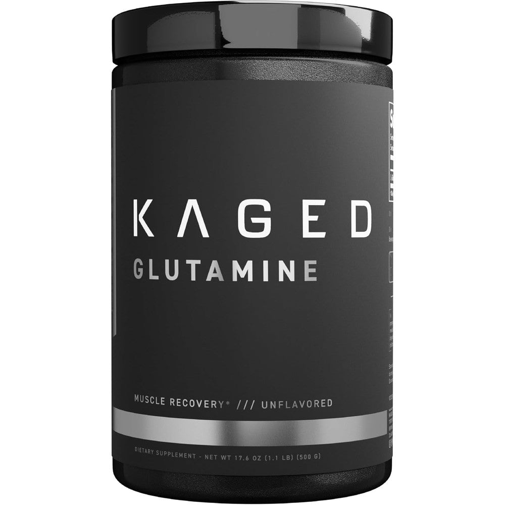 Kaged Muscle L-Glutamine Powder 500 gram jar front view
