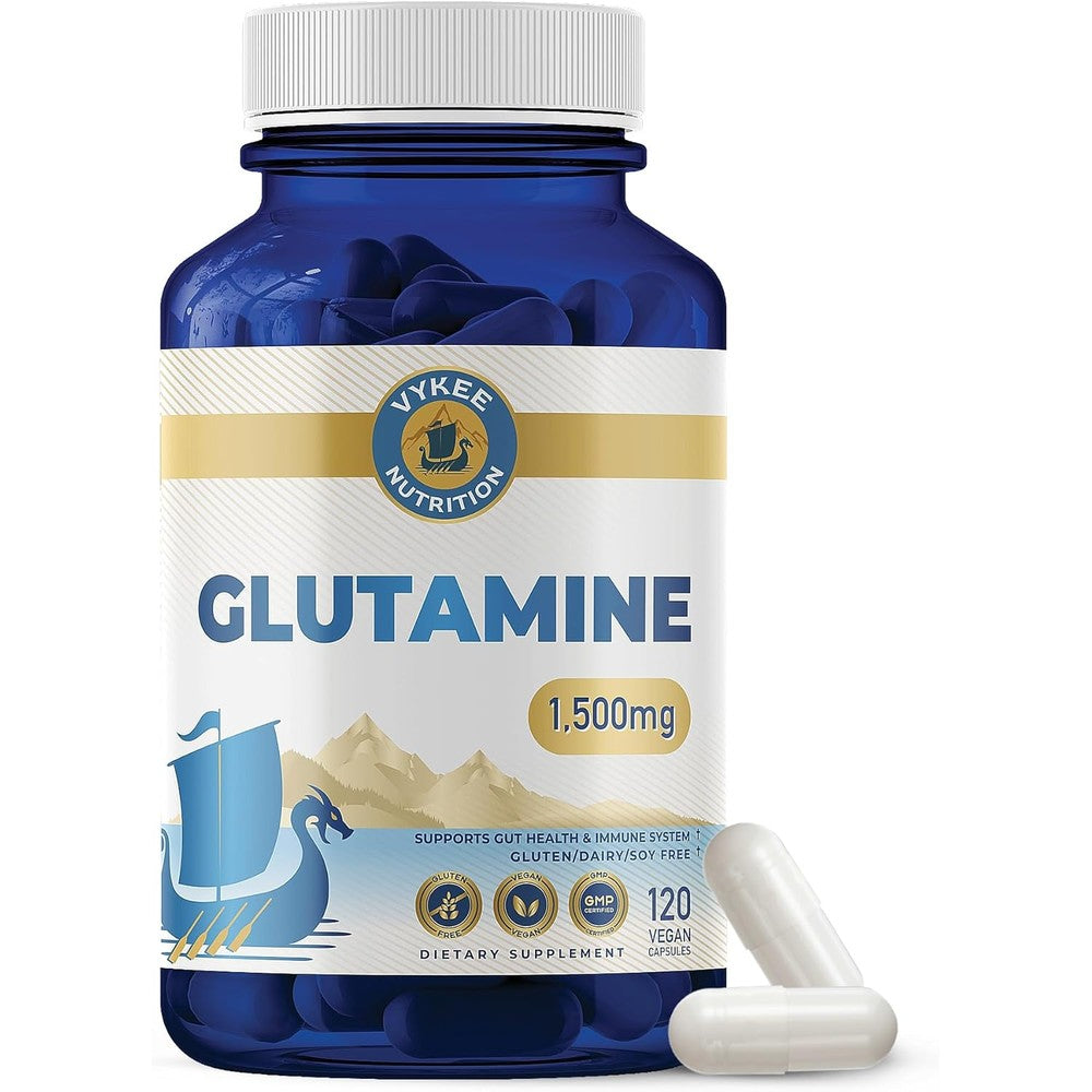 Vykee Nutrition L-Glutamine Capsules 1500mg front view
