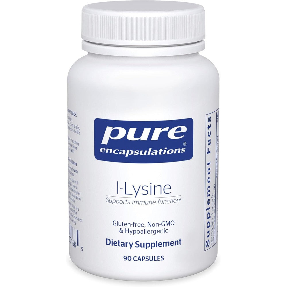 Pure Encapsulations L-Lysine 90 capsules front view
