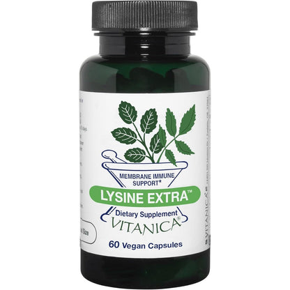 Vitanica Lysine Extra immune support supplement bottle front view