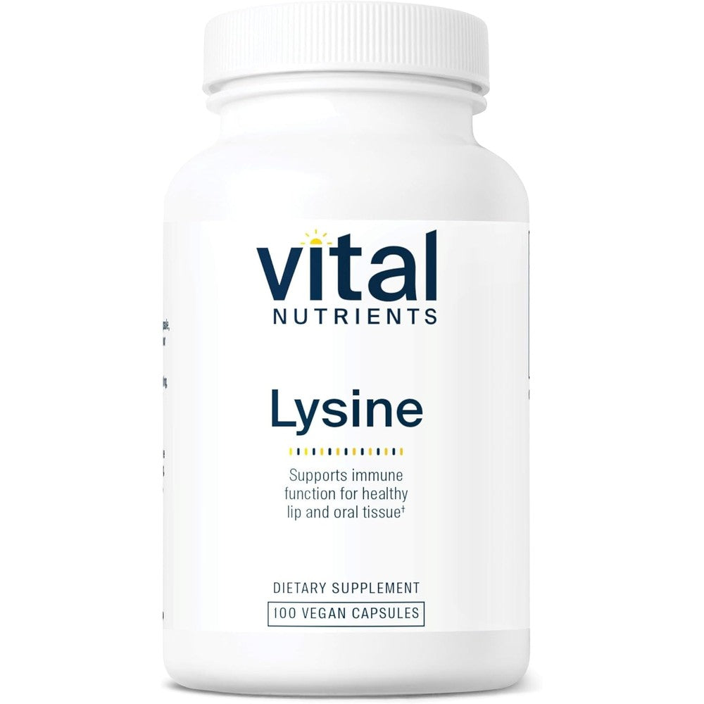 Vital Nutrients Lysine 500mg bottle front view