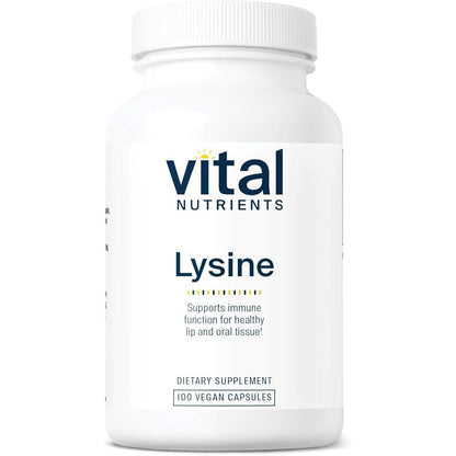 Vital Nutrients Lysine 500mg bottle front view