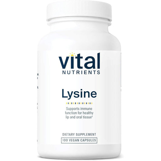 Vital Nutrients Lysine 500mg bottle front view