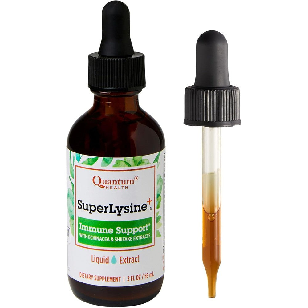 Quantum Health SuperLysine+ Immune Support Liquid Extract bottle front view
