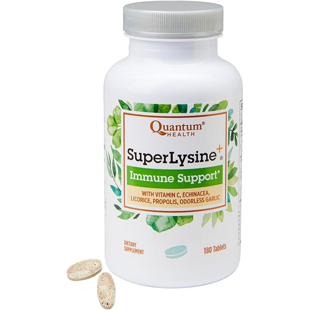 Quantum Health SuperLysine Plus Advanced Formula Immune Support 180 Tablets front view