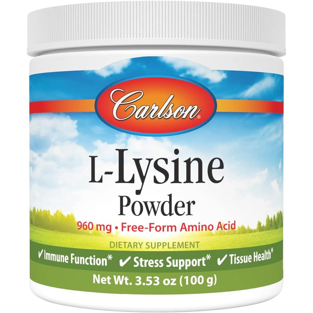 Carlson L-Lysine Powder front view label