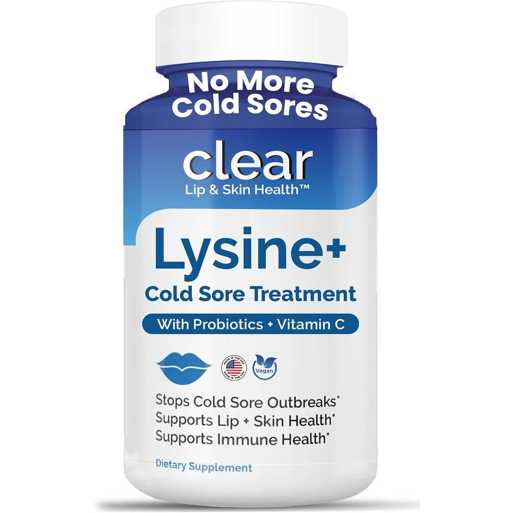 Clear Probiotics Lysine Cold Sore Treatment front view