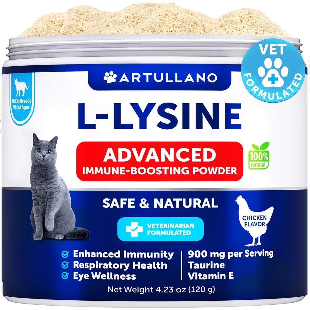 Artullano L-Lysine immune support powder jar front view