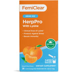 FemiClear HerpPro Drink Mix front view packaging showing 20 stick packets