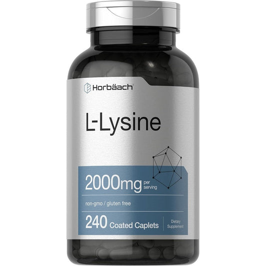 Horbäach L Lysine 2000mg 240 vegetarian caplets for immune system support