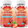 GrnLife L-Lysine gummies front view of the two-pack bottles packaging.