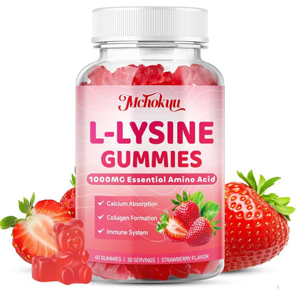 Mchokuu L-Lysine 1000mg Gummies front bottle view