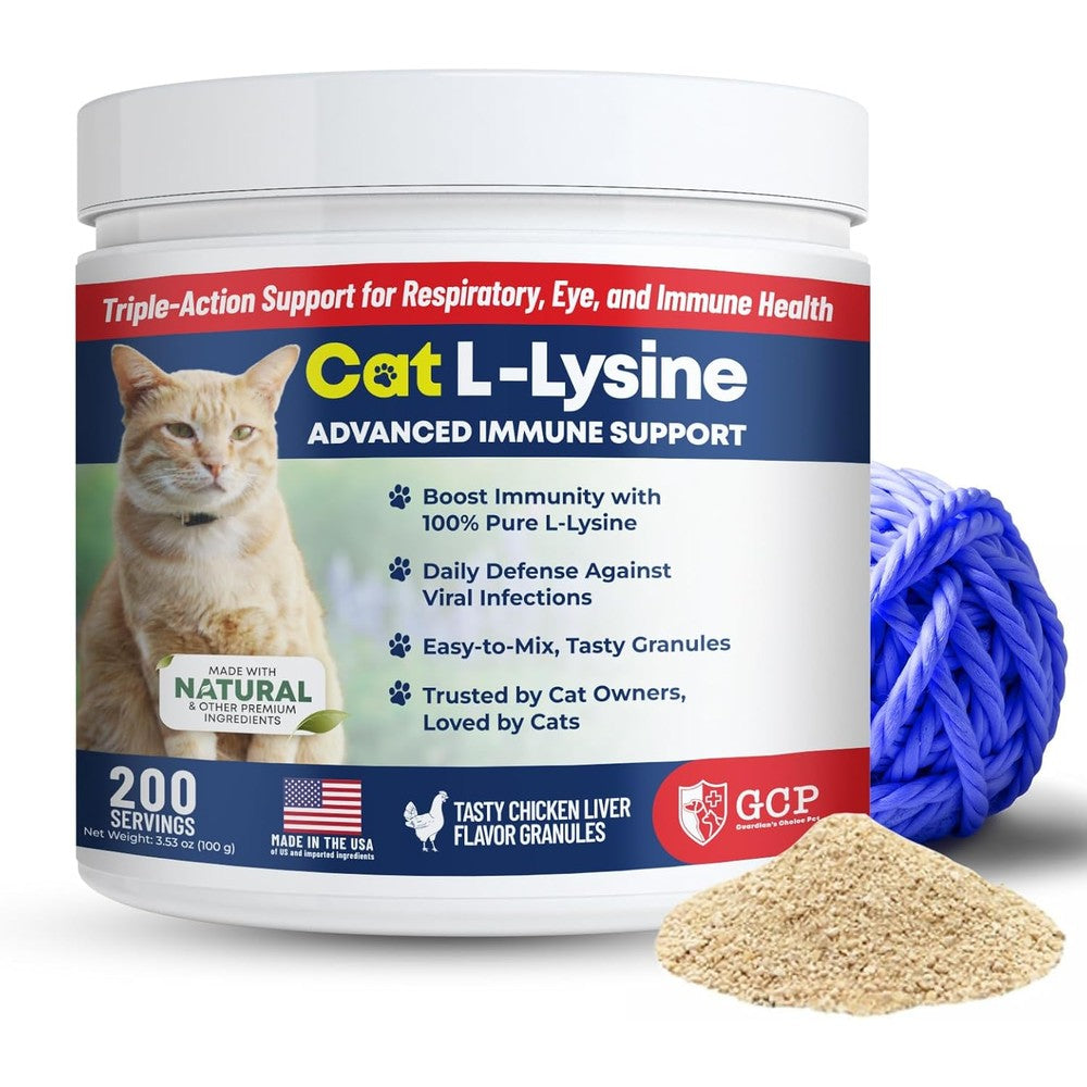 Guardian’s Choice L-Lysine powder tub front view for cat health