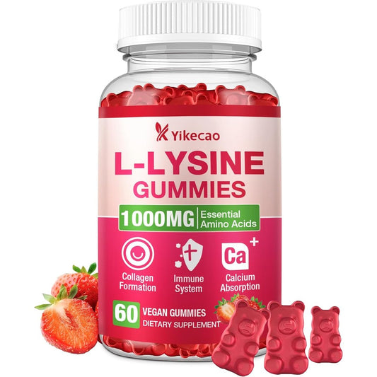 Meenccd Yikecao L-Lysine 1000mg Gummies front bottle view