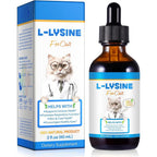 CJXHJY Onznoz lysine cat supplement front view of amber glass bottle and packaging