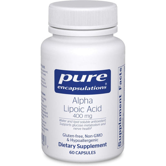 Pure Encapsulations Alpha Lipoic Acid 400 mg bottle front view